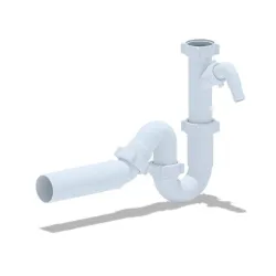 Sifonas plautuvei Ani Plast, 50 mm, balta sp.