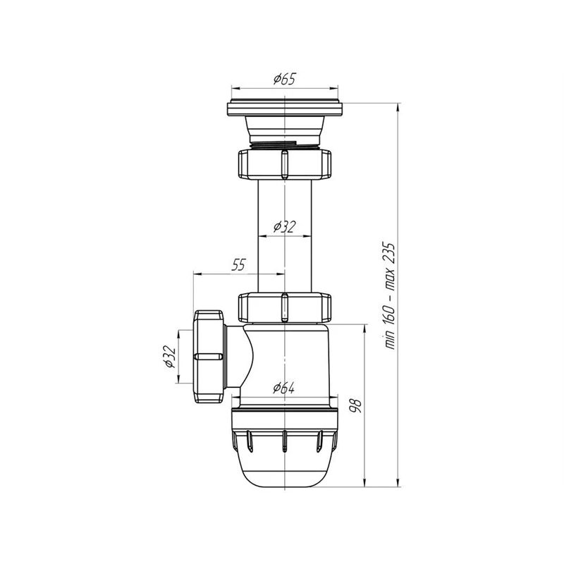 Sifons izlietnei 1 1-4