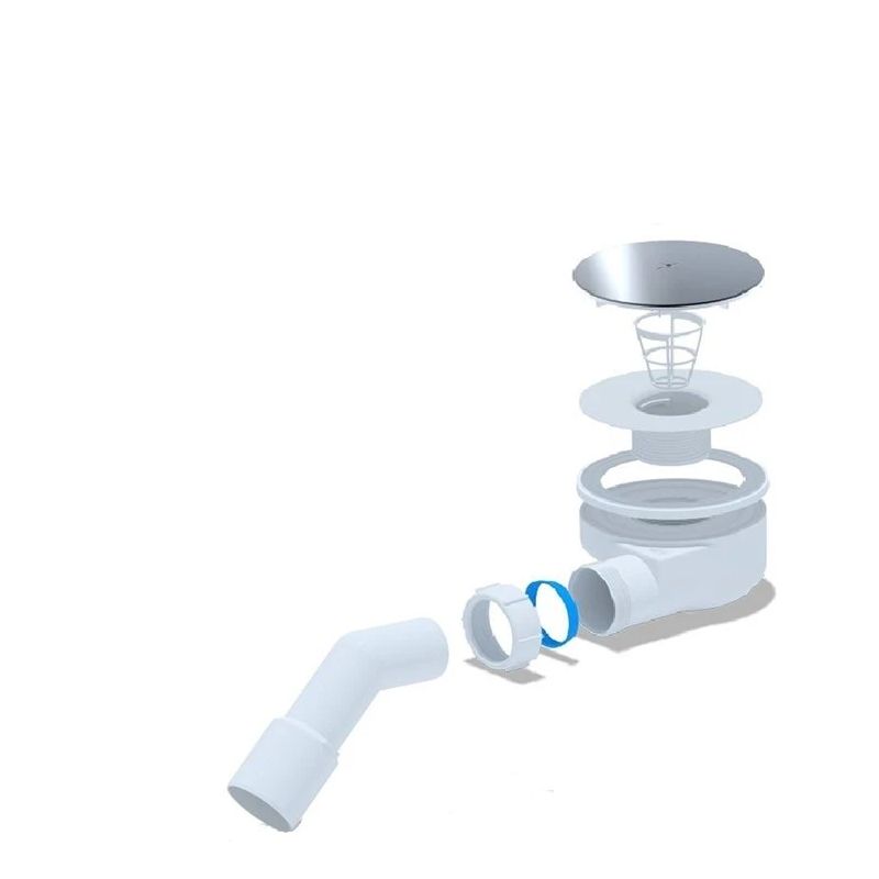 Zems sifons dušas paliktnim 90mm hroms