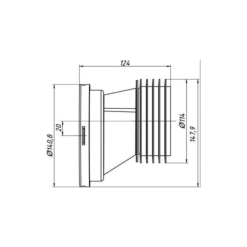 Elkonis wc w0220vdeu 20 cm