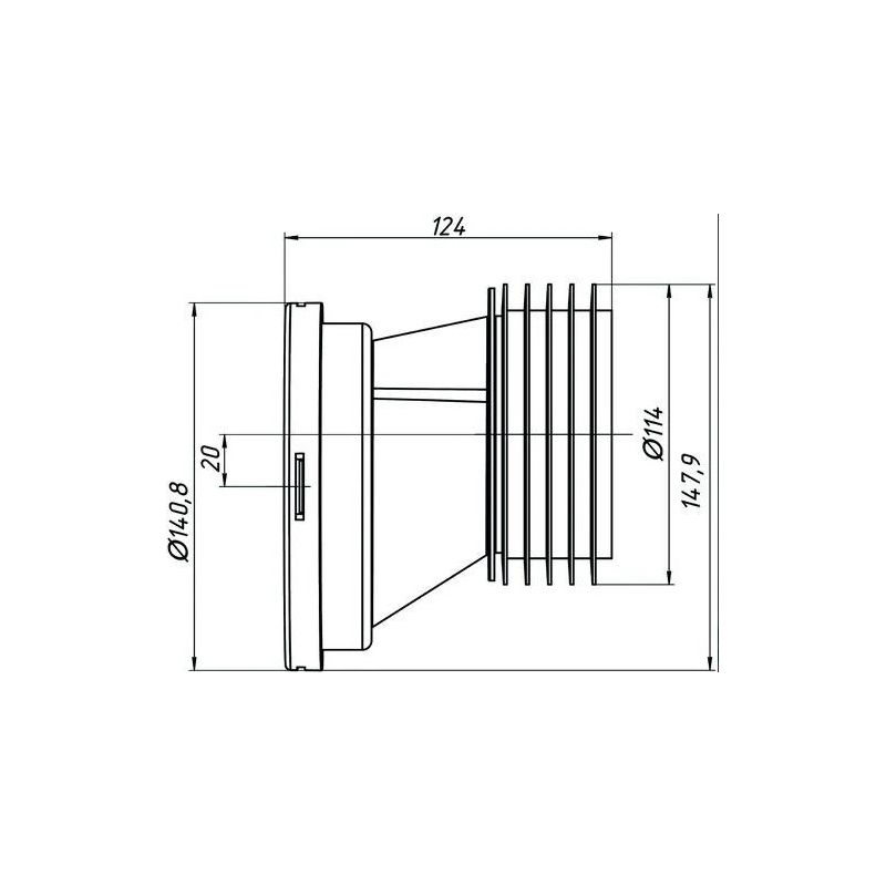 Elkonis wc w0220vdeu 20 cm