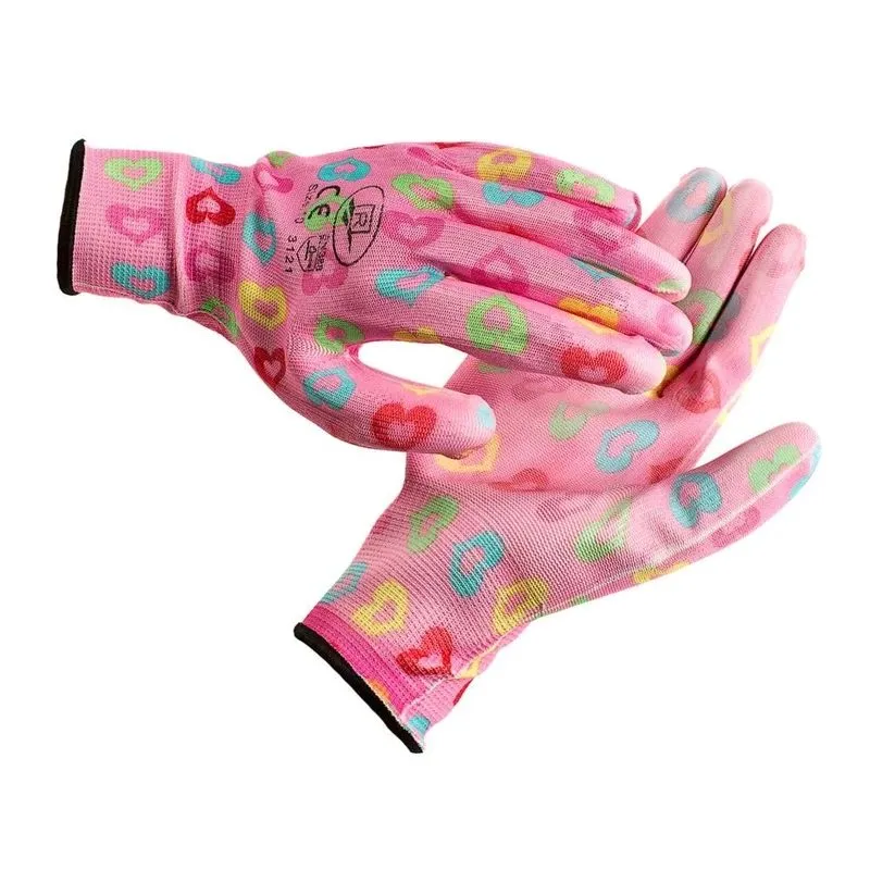 Cimdi trikotāža, rozā, M