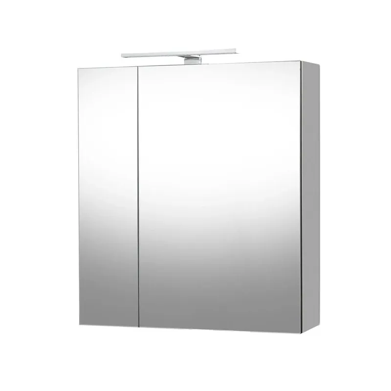 Piekarināms vannas istabas skapis ar spoguli Riva SV61-2, balta krās., 13.5 cm x 60.6 cm x 66.2 cm