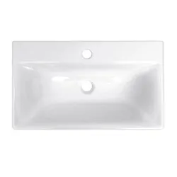 Vannitoa kraanikauss Riva RIVA 63, keraamiline, 64 cm x 37 cm x 13 cm, valge v.