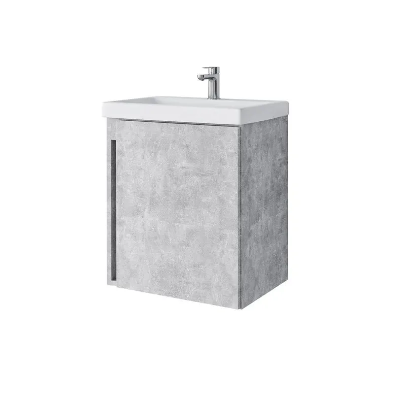 Vannas istabas skapis ar izlietni Riva, pelēka krās., 35.8 cm x 45.5 cm x 54 cm