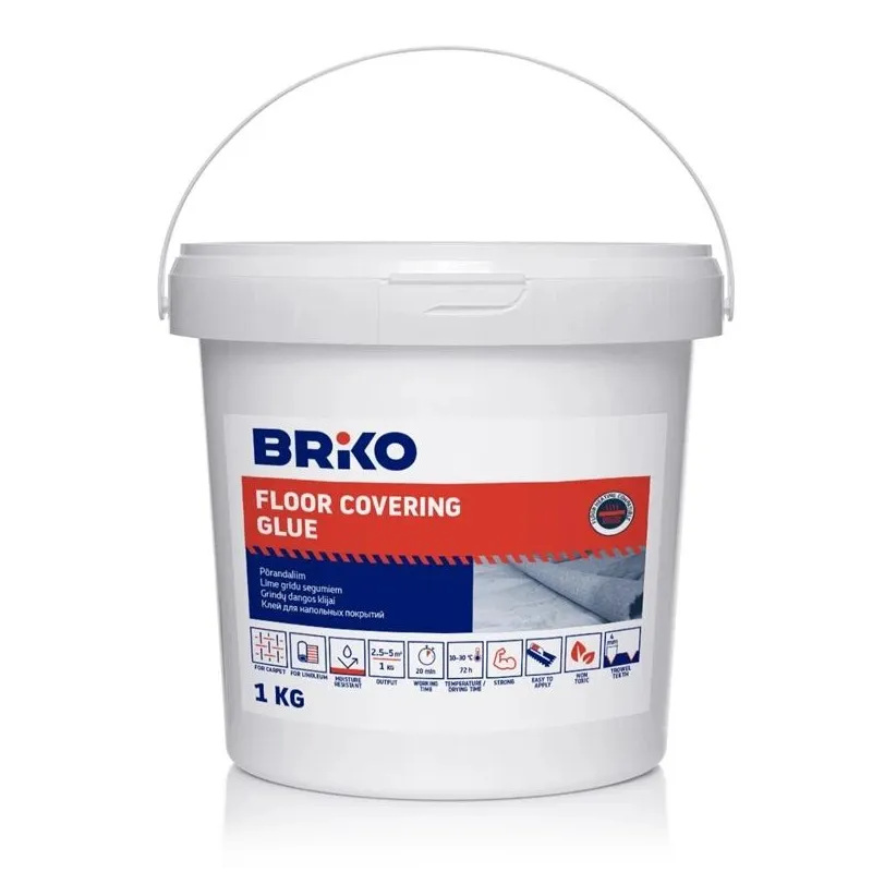 Līme grīdas segumi Briko Cover - Lim, 1 kg, balta krās.