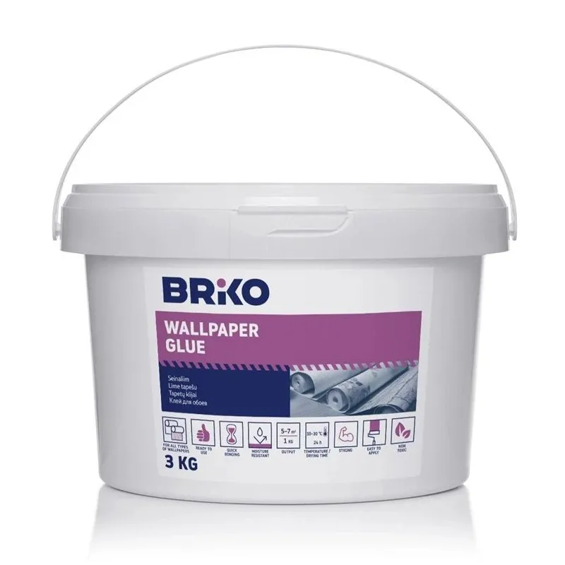 Tapešu līme Briko Ready Bond, 3 kg