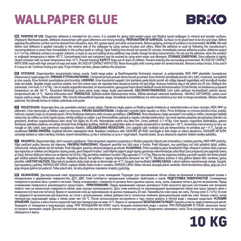 Līme tapetēm briko ready bond 10kg