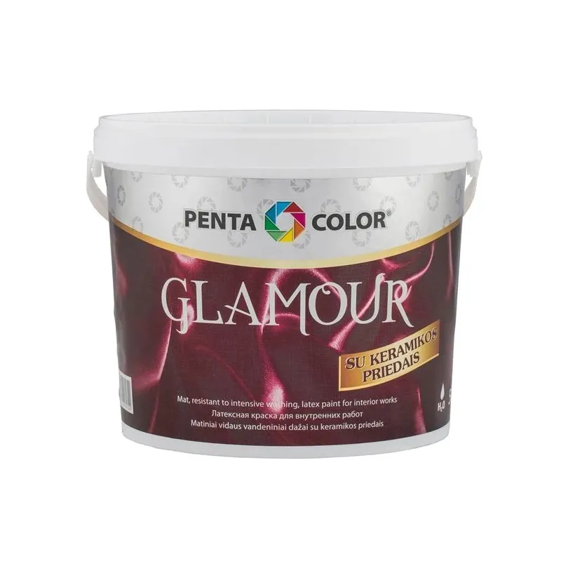 Dispersijas krāsa Pentacolor Glamour, balta krās., 5 l