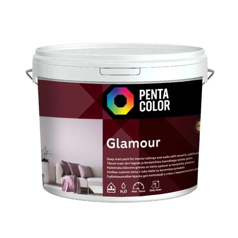 Dispersijas krāsa Pentacolor Glamour, balta krās., 10 l