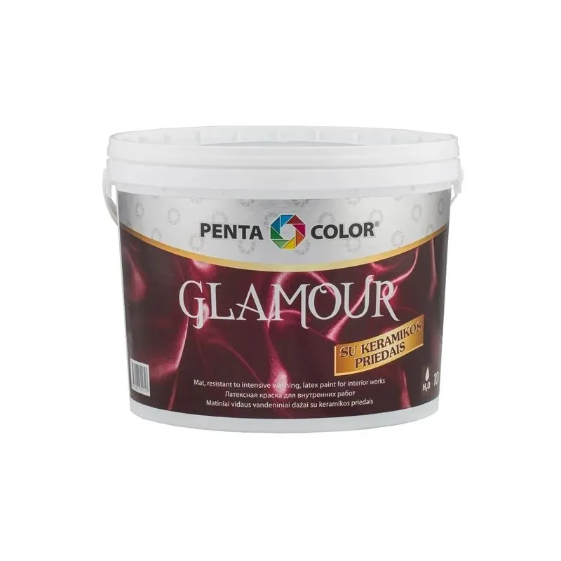 Dispersijas krāsa Pentacolor Glamour, balta krās., 10 l