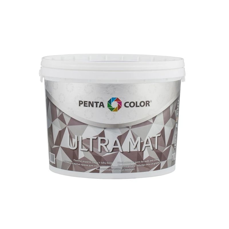 Dispersijas krāsa Pentacolor Ultra 3. balta. 10 l