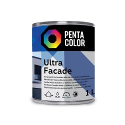 Fasāžu krāsa Pentacolor Ultra Facade. balta. 1 l