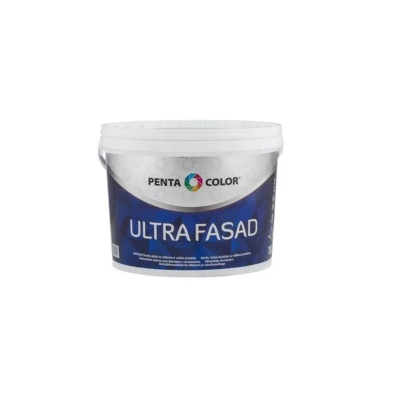 Fasāžu krāsa Pentacolor Ultra Facade, balta krās., 5 l