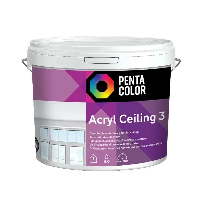 Dispersijas krāsa Pentacolor Acryl 3, balta, 5 l