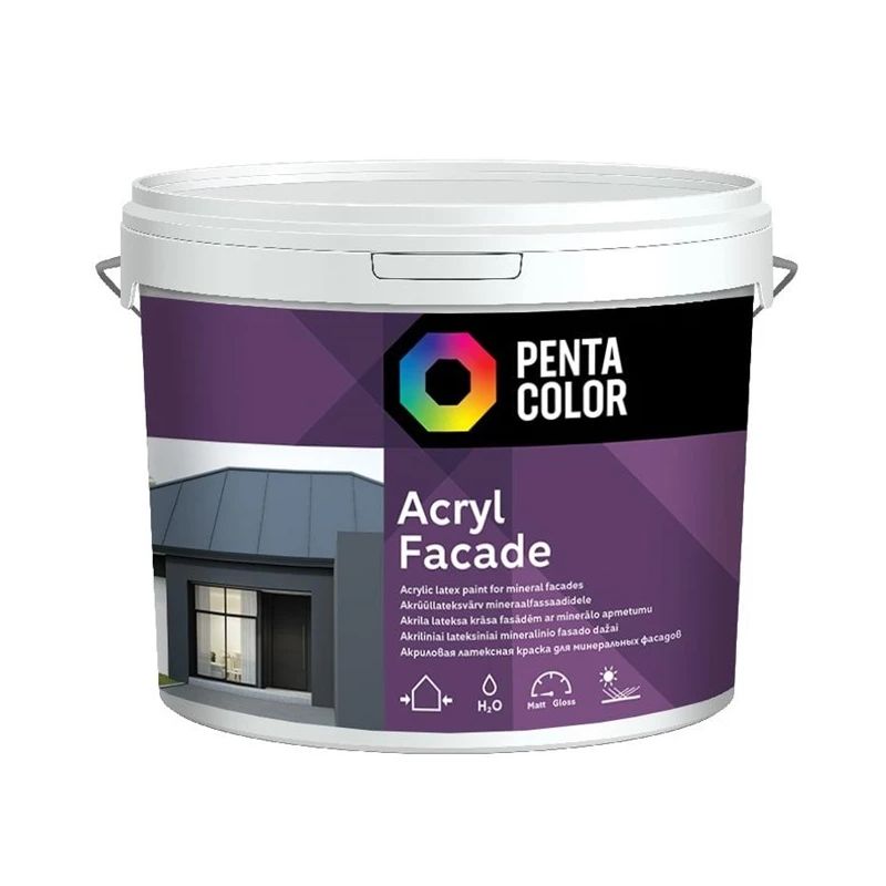 Fasādes krāsas Pentacolor Acryl Fasad, baltas, 5 l