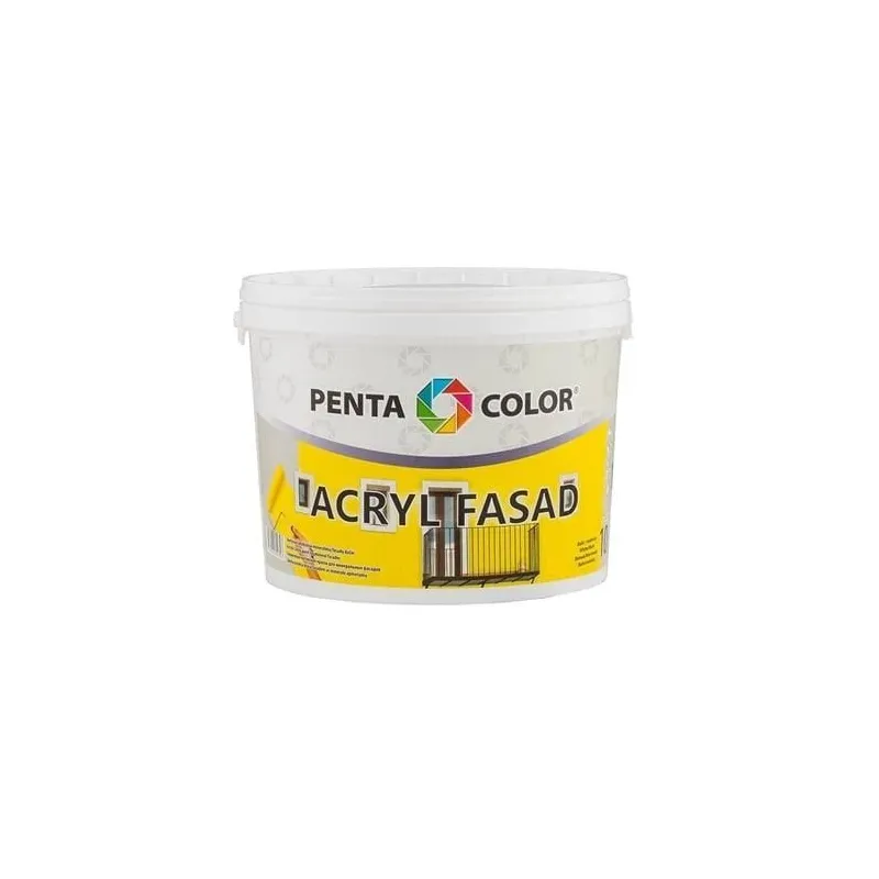 Fasāžu krāsa Pentacolor Acryl Facade, balta krās., 5 l