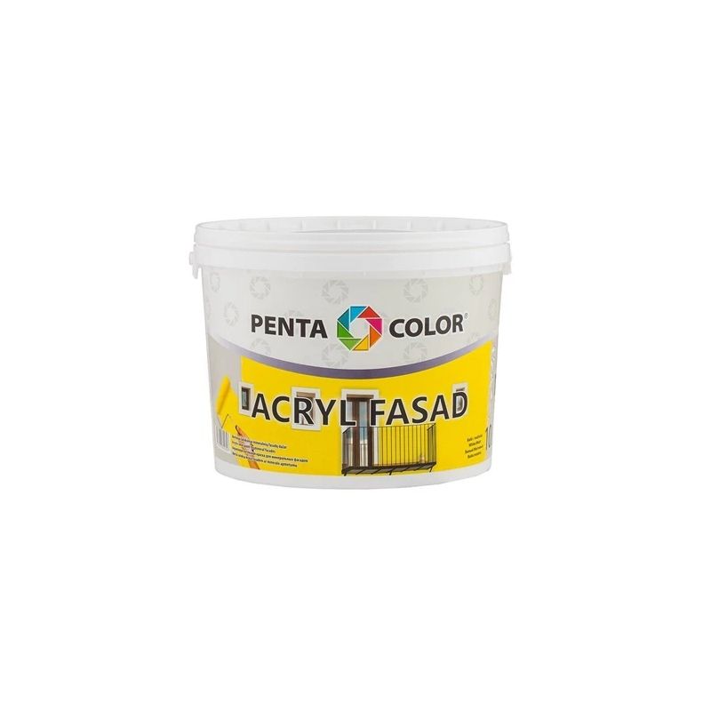 Fasāžu krāsa Pentacolor Acryl Facade. balta. 10 l