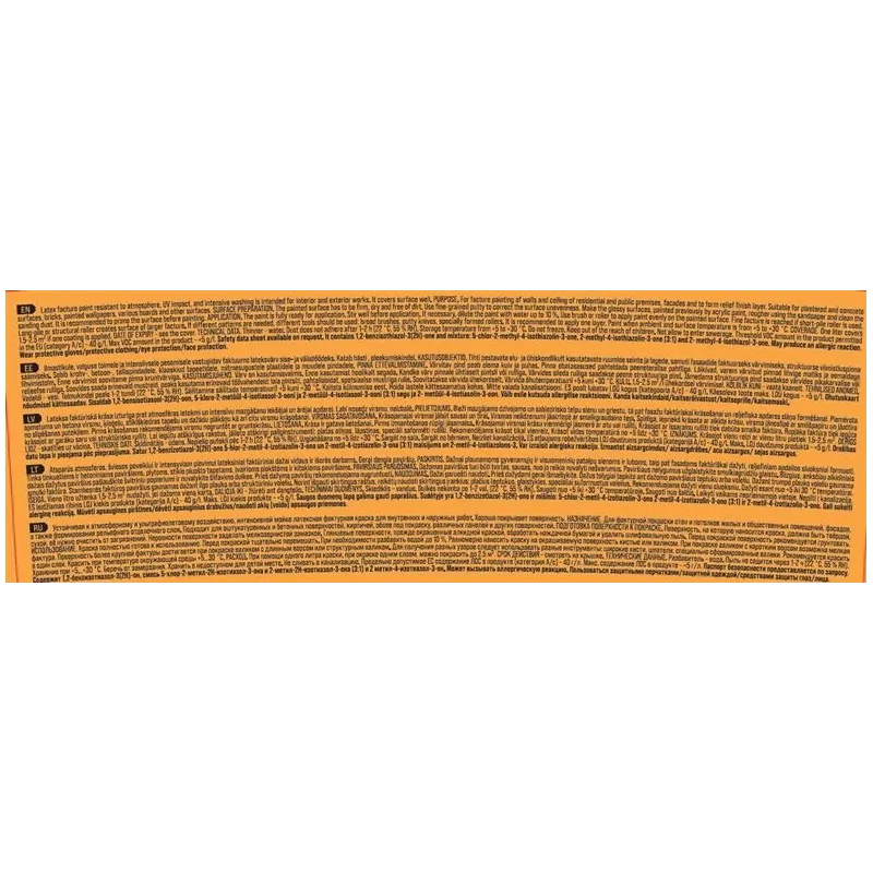 Disperijas faktūras krāsas Pentacolor Decor, balta krās., 1 l