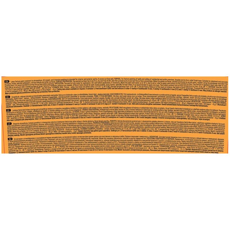 Disperijas faktūras krāsas Pentacolor Decor. balta. 3 l