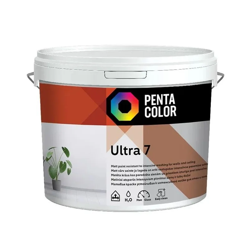 Dispersijas krāsa Pentacolor Ultra 7, balta krās., 3 l