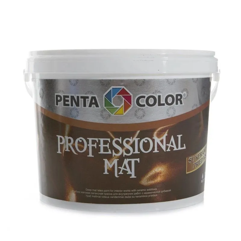 Dispersijas krāsa Pentacolor Professional Matt, balta krās., 3 l