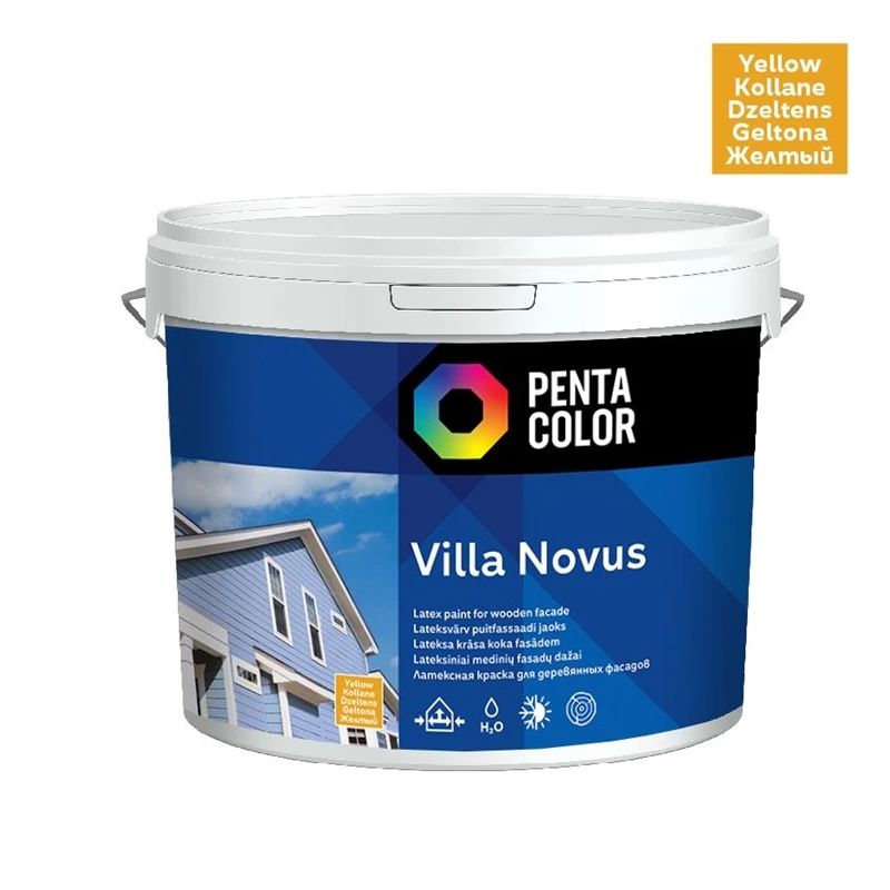 Fasāžu krāsa Pentacolor Villa Novus. dzeltena. 5 l