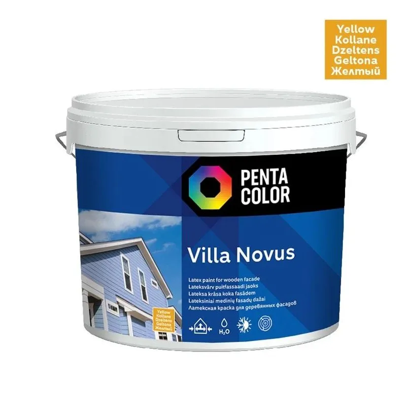 Fasāžu krāsa Pentacolor Villa Novus, dzeltena krās., 5 l