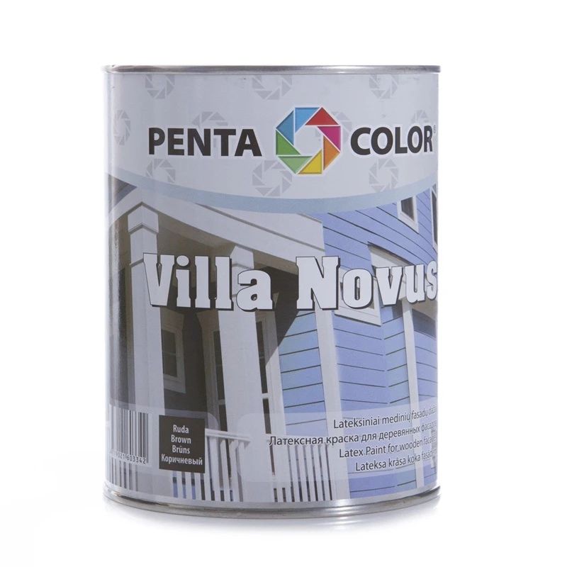 Fasāžu krāsa Pentacolor Villa Novus. brūna. 1 l