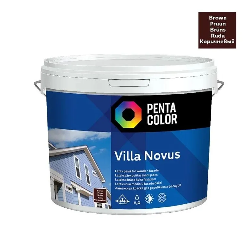Fasāžu krāsa Pentacolor Villa Novus, brūna krās., 10 l