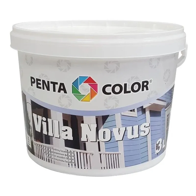 Fasāžu krāsa Pentacolor Villa Novus, balta krās., 3 l