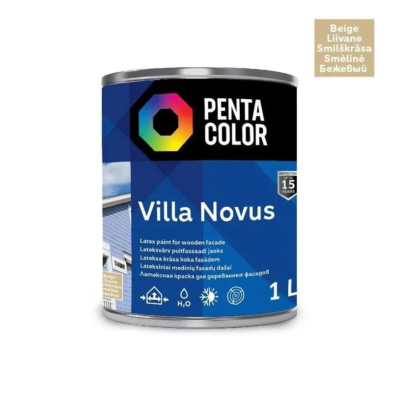 Fasāžu krāsa Pentacolor Villa Novus, bēša krās., 1 l