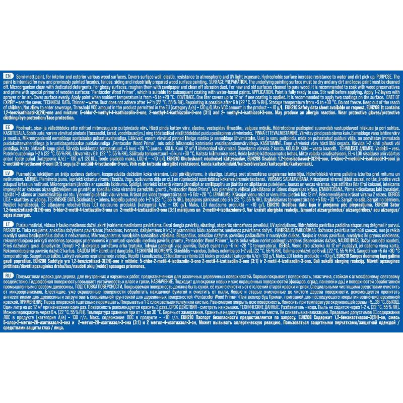 Fasādes krāsas bāze Pentacolor CLR. emulsija. 5 l