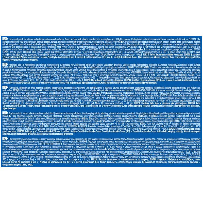 Fasādes krāsas bāze Pentacolor CLR. emulsija.10 l