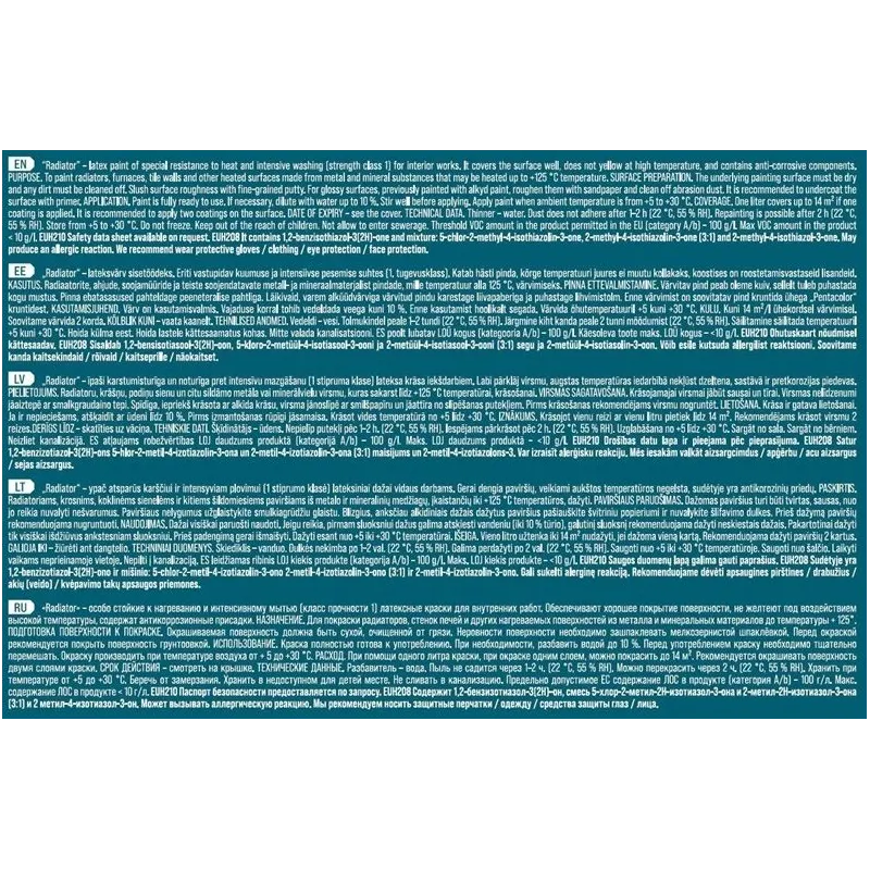 Radiatorių dažų bazė Pentacolor Radiator, 1 l