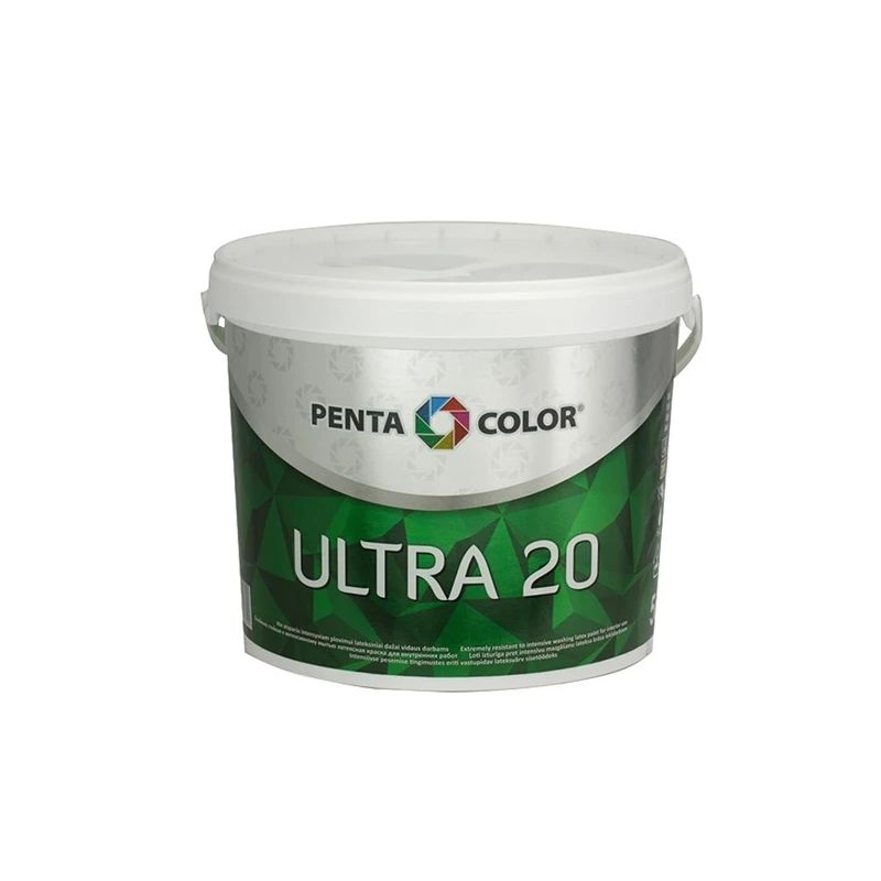 Dispersijas krāsa Pentacolor Ultra 20. balta. 3 l
