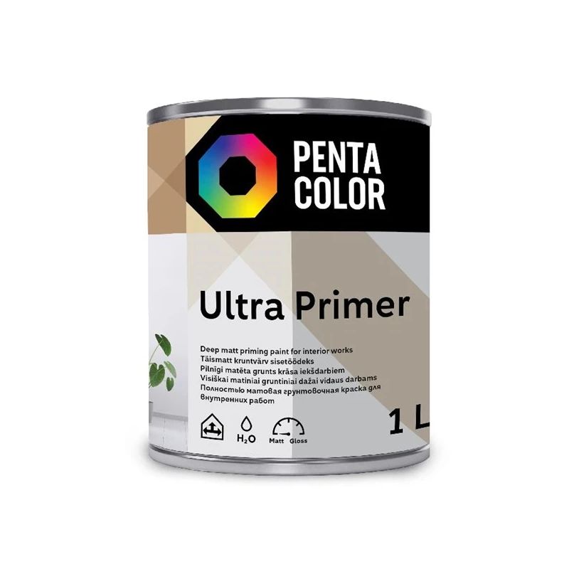 Krāsas gruntēšanai Pentacolor Ultra Primer. balta. 1 l