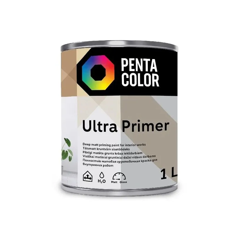 Krāsas gruntēšanai Pentacolor Ultra Primer, balta, 1 l