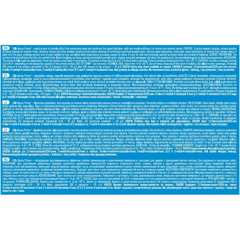 Grunts koka Pentacolor Villa Novus Primer. bezkrāsains 3 l