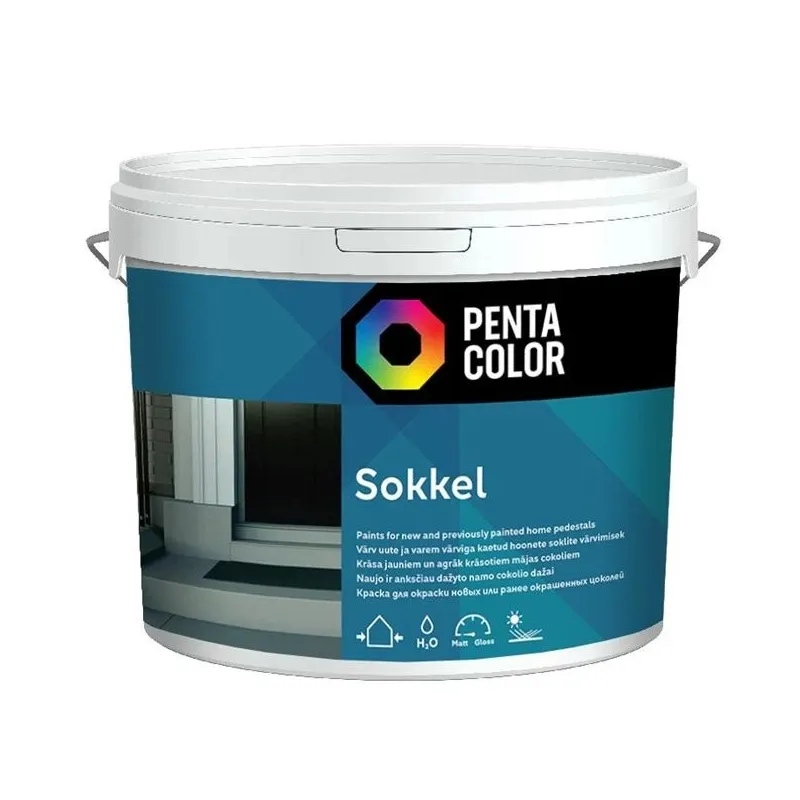 Cokola krāsa Pentacolor Sokkel, balta, 3 l