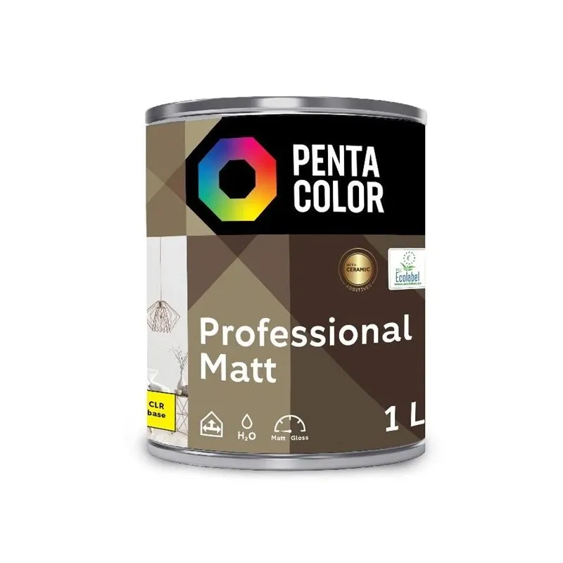 Krāsas pamatne Pentacolor Professional Matt, emulsija, pilnīgi matēta, 1 l