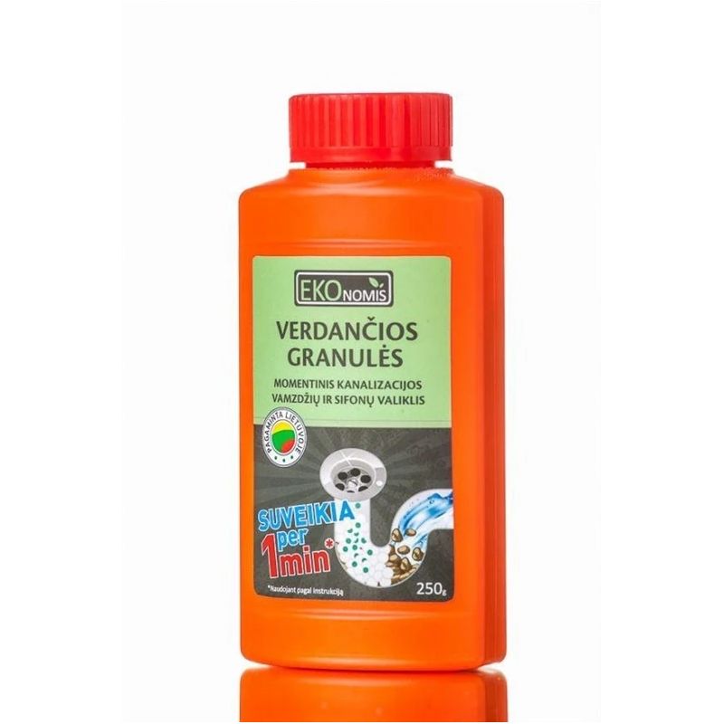 Sifonu un kanalizācijas tīrītājs EkonomisVERDOŠĀS GRANULAS .250g