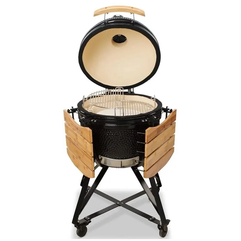 Grils Kamado Bono Media, melna krās., 52 cm