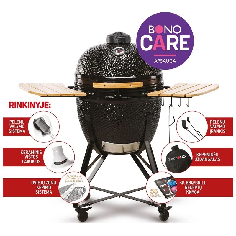 Grills keramisk. Kamado Bono Grande 59cm. m.