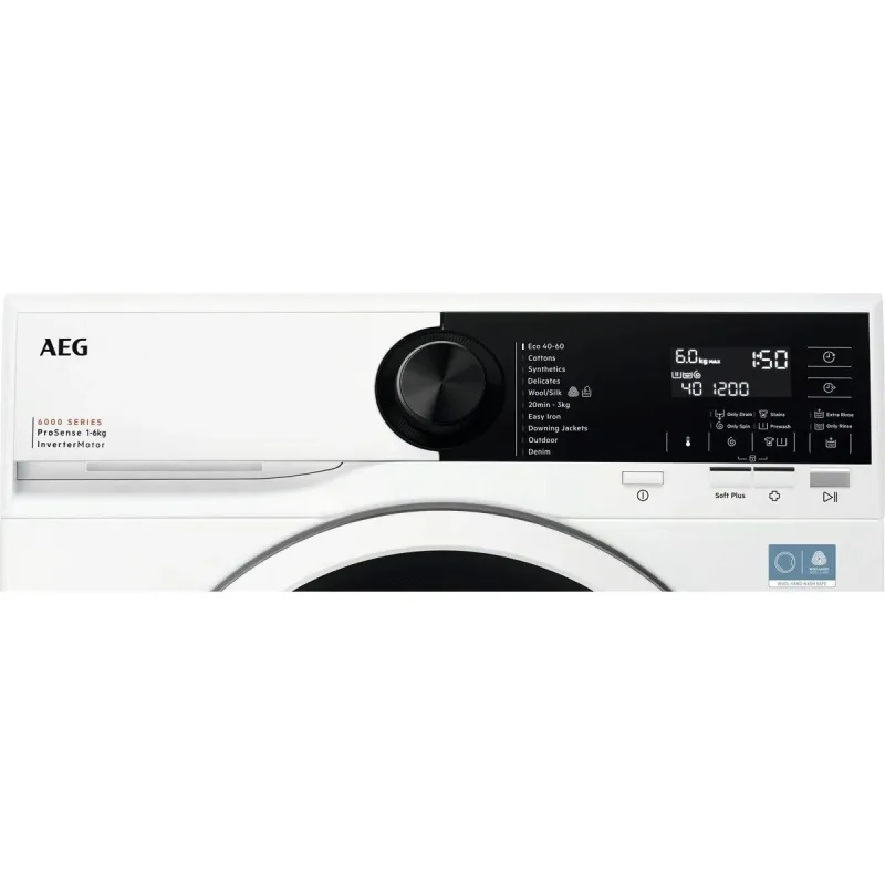 Veļas mašīna AEG 6000 sērija L6SE26WE, 6 kg, balta