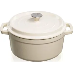 Casserole pot grand feu 4.7l white