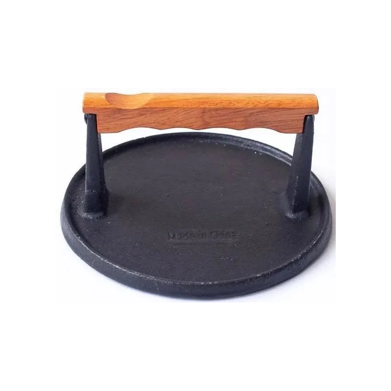 Hamburgera kotlešu prese „Texas Club“ Cast Iron Grill Press Presscast, 18 cm x 18 cm x 9 cm