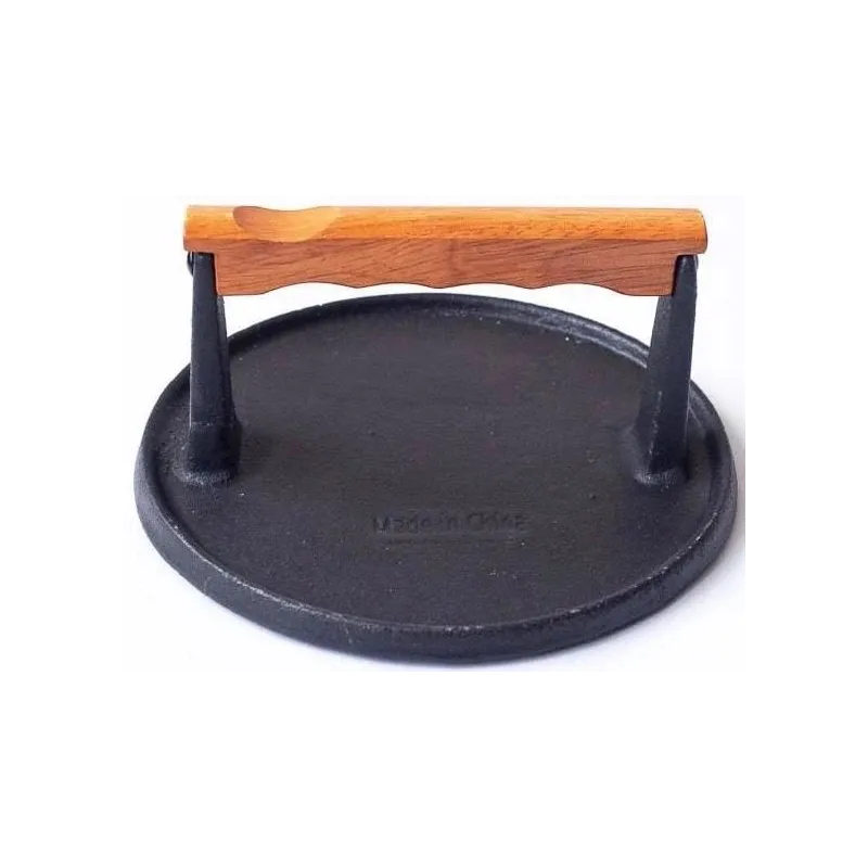 Hamburgera kotlešu prese „Texas Club“ Cast Iron Grill Press Presscast, 18 cm x 18 cm x 9 cm