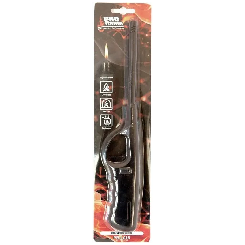 Зажигалка Pro Flame PB-L018 9699132, серебристый цв.-черный цв.