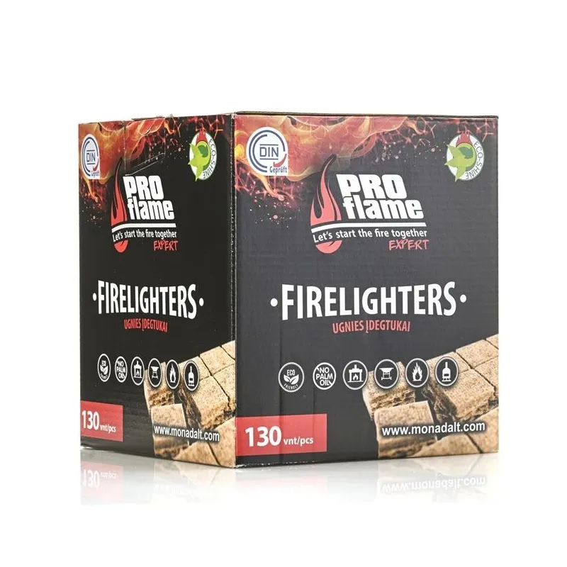 Aizdedzinātājs Pro Flame Expert. 11 cm x 17 cm. 130 gab.